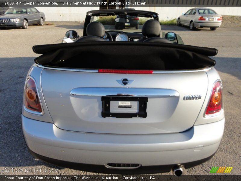 Pure Silver Metallic / Punch Carbon Black Leather 2009 Mini Cooper Convertible