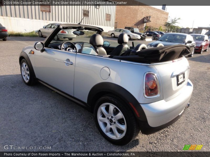 Pure Silver Metallic / Punch Carbon Black Leather 2009 Mini Cooper Convertible