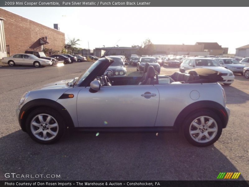 Pure Silver Metallic / Punch Carbon Black Leather 2009 Mini Cooper Convertible