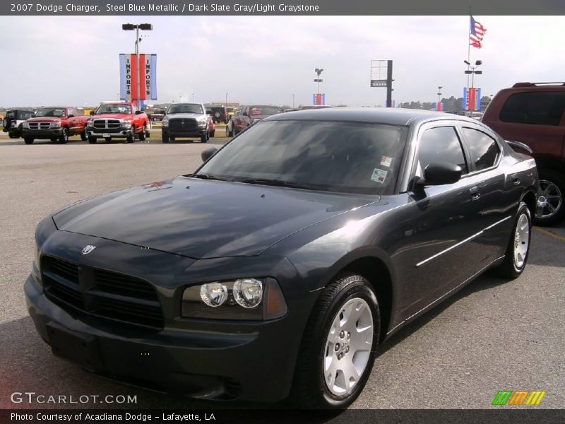 Steel Blue Metallic / Dark Slate Gray/Light Graystone 2007 Dodge Charger