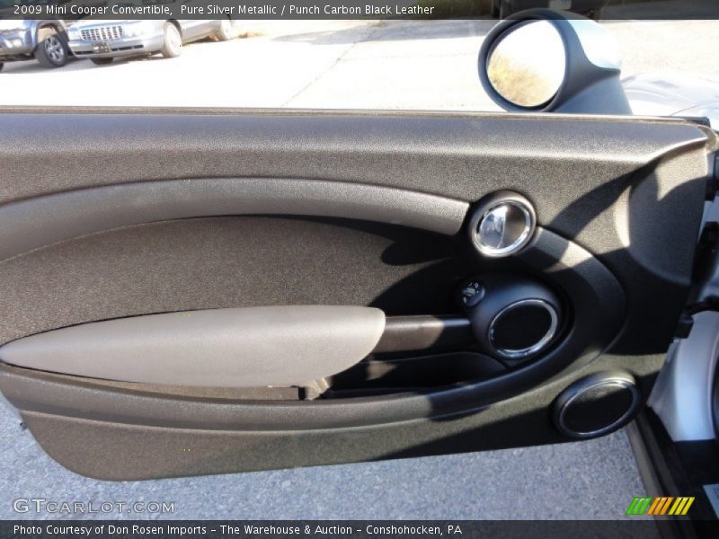 Pure Silver Metallic / Punch Carbon Black Leather 2009 Mini Cooper Convertible