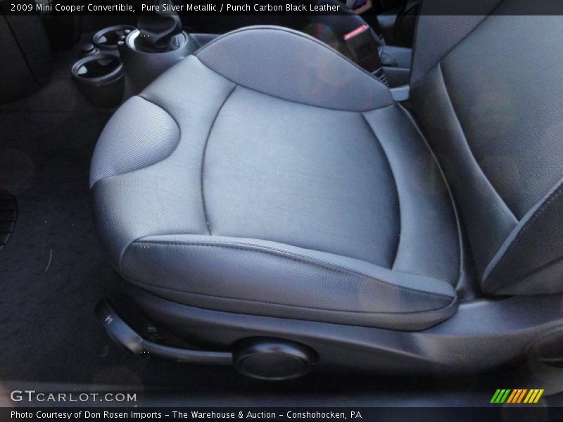 Pure Silver Metallic / Punch Carbon Black Leather 2009 Mini Cooper Convertible