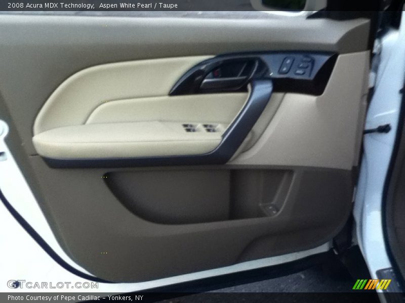 Aspen White Pearl / Taupe 2008 Acura MDX Technology