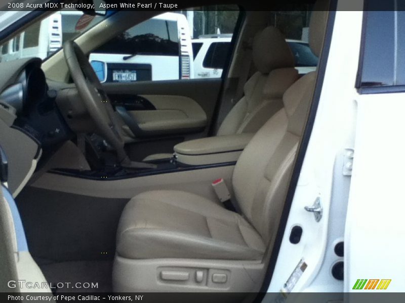 Aspen White Pearl / Taupe 2008 Acura MDX Technology