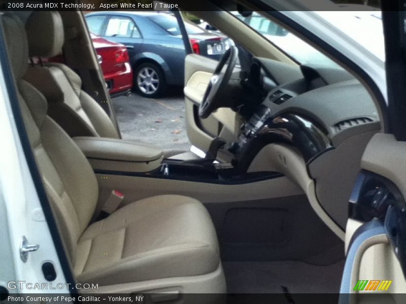 Aspen White Pearl / Taupe 2008 Acura MDX Technology