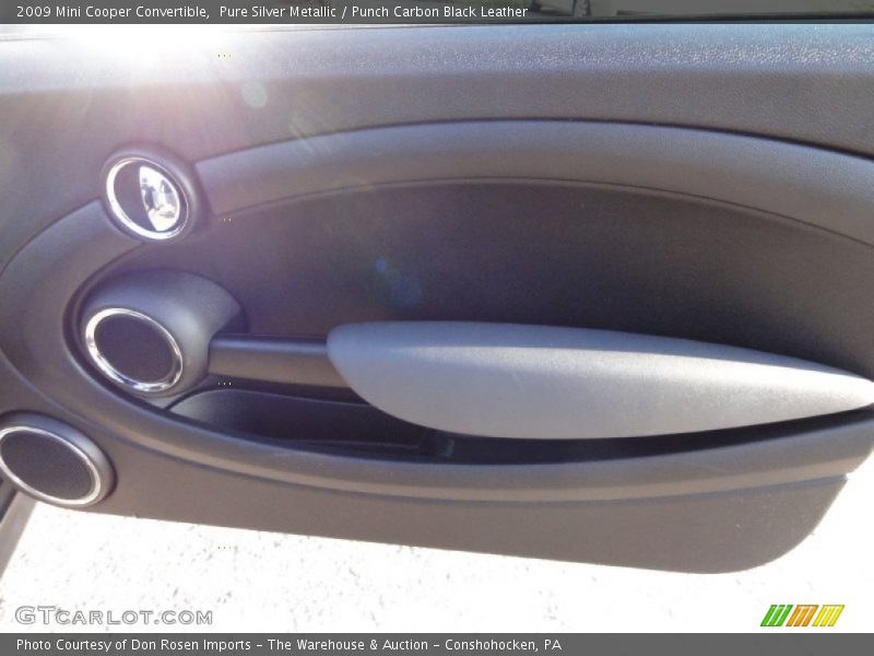 Pure Silver Metallic / Punch Carbon Black Leather 2009 Mini Cooper Convertible