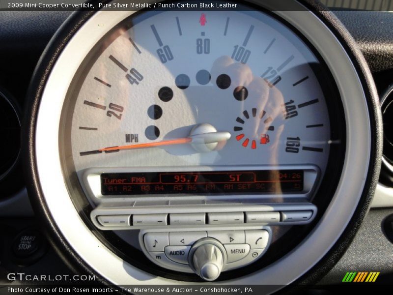 Pure Silver Metallic / Punch Carbon Black Leather 2009 Mini Cooper Convertible