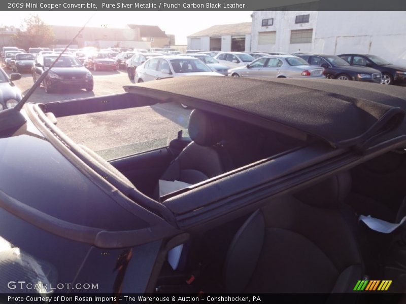 Pure Silver Metallic / Punch Carbon Black Leather 2009 Mini Cooper Convertible