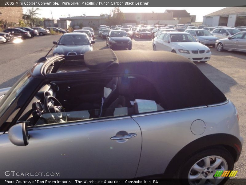 Pure Silver Metallic / Punch Carbon Black Leather 2009 Mini Cooper Convertible