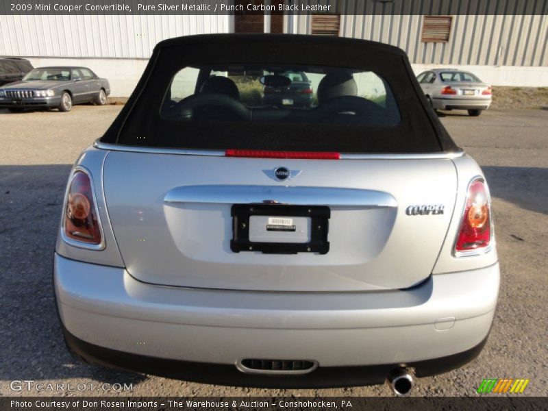 Pure Silver Metallic / Punch Carbon Black Leather 2009 Mini Cooper Convertible