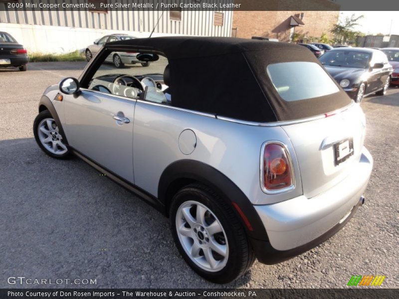 Pure Silver Metallic / Punch Carbon Black Leather 2009 Mini Cooper Convertible