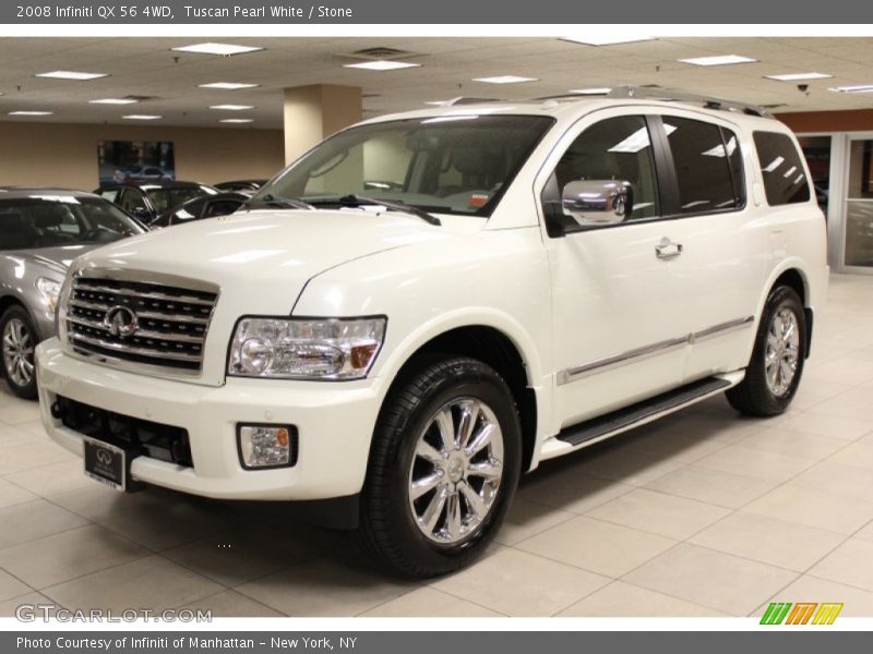 Tuscan Pearl White / Stone 2008 Infiniti QX 56 4WD