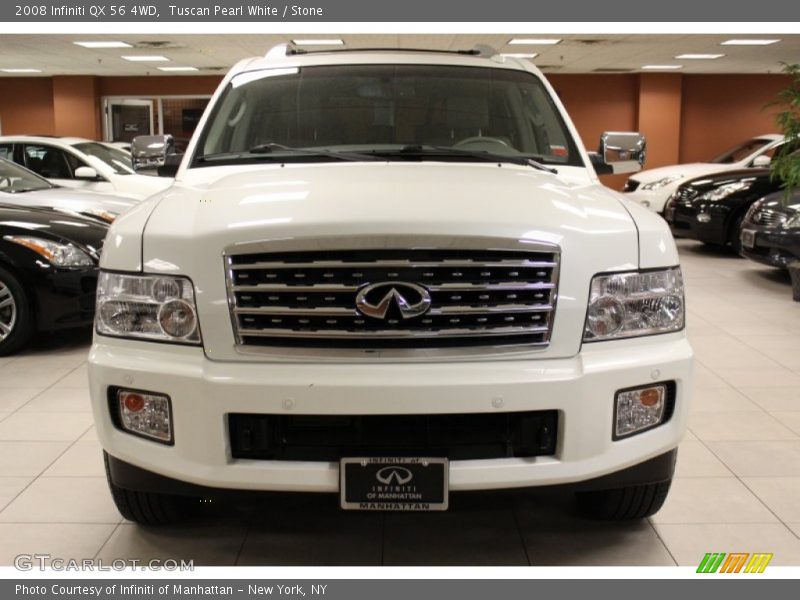 Tuscan Pearl White / Stone 2008 Infiniti QX 56 4WD