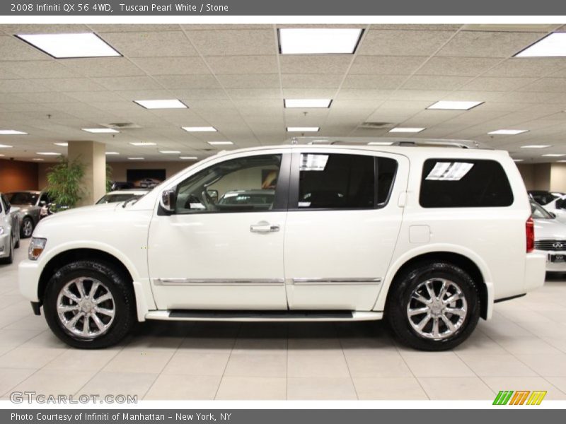 Tuscan Pearl White / Stone 2008 Infiniti QX 56 4WD