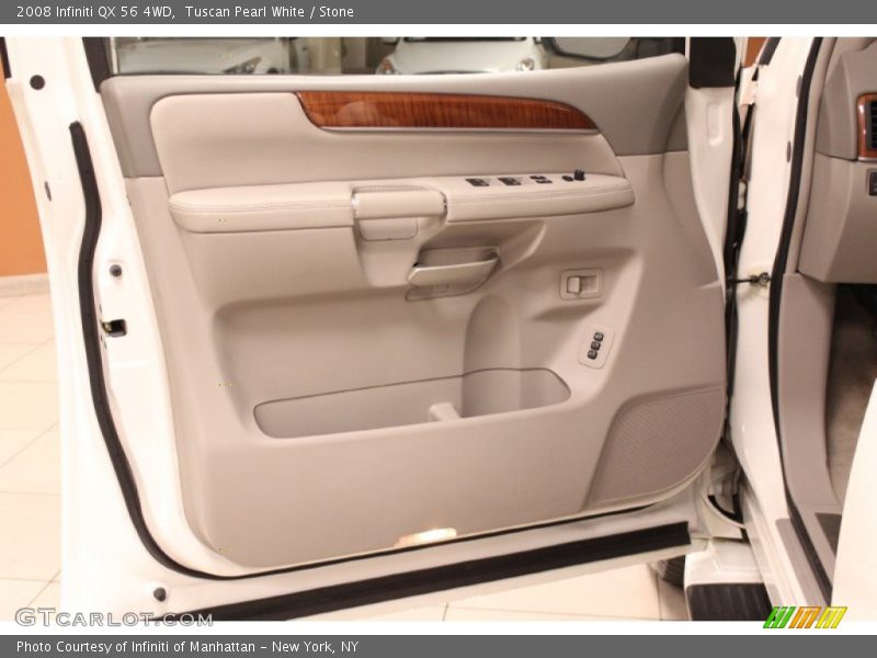 Tuscan Pearl White / Stone 2008 Infiniti QX 56 4WD