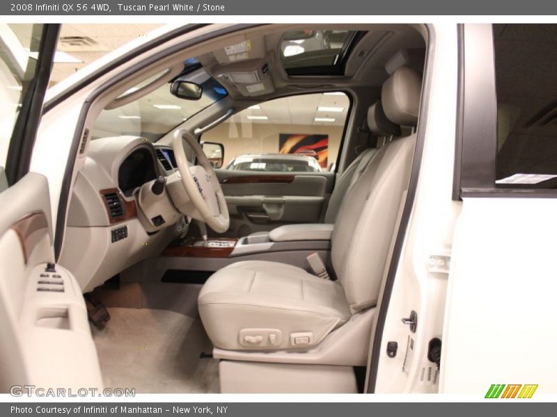 Tuscan Pearl White / Stone 2008 Infiniti QX 56 4WD