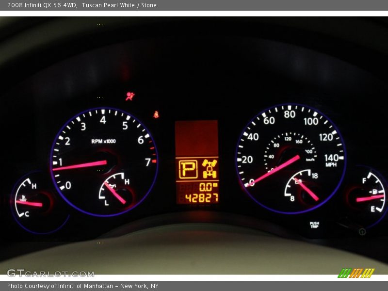 Tuscan Pearl White / Stone 2008 Infiniti QX 56 4WD