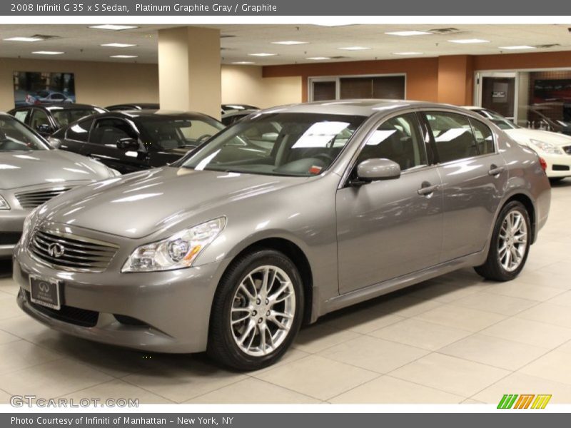 Platinum Graphite Gray / Graphite 2008 Infiniti G 35 x S Sedan