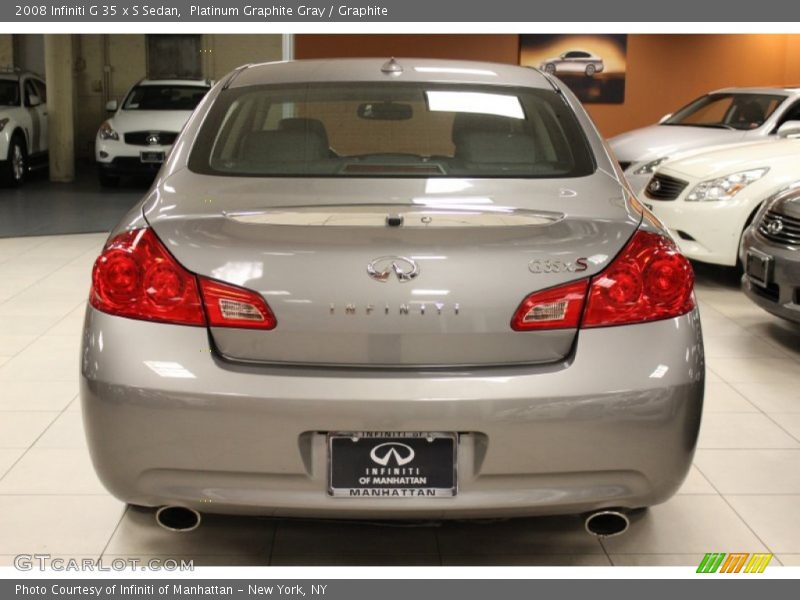 Platinum Graphite Gray / Graphite 2008 Infiniti G 35 x S Sedan