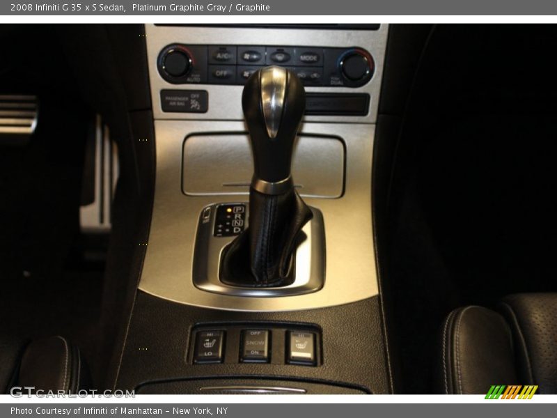 Platinum Graphite Gray / Graphite 2008 Infiniti G 35 x S Sedan