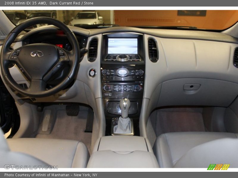 Dark Currant Red / Stone 2008 Infiniti EX 35 AWD