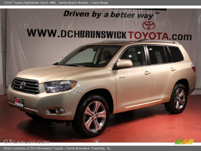 Sandy Beach Metallic / Sand Beige 2009 Toyota Highlander Sport 4WD