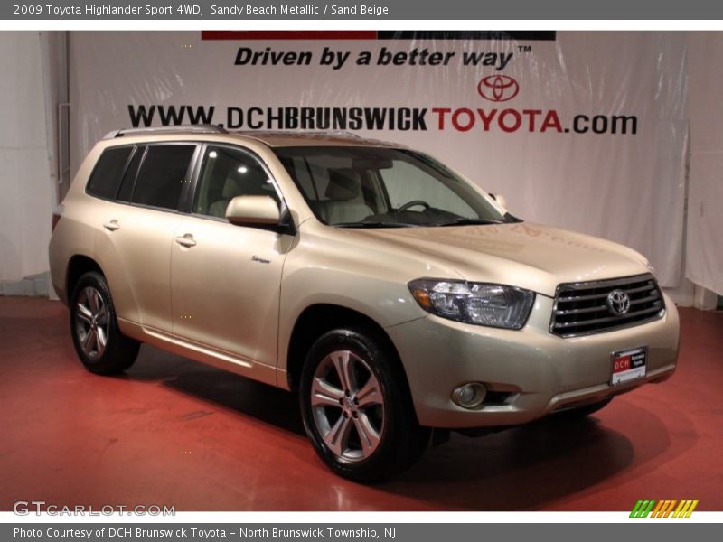 Sandy Beach Metallic / Sand Beige 2009 Toyota Highlander Sport 4WD