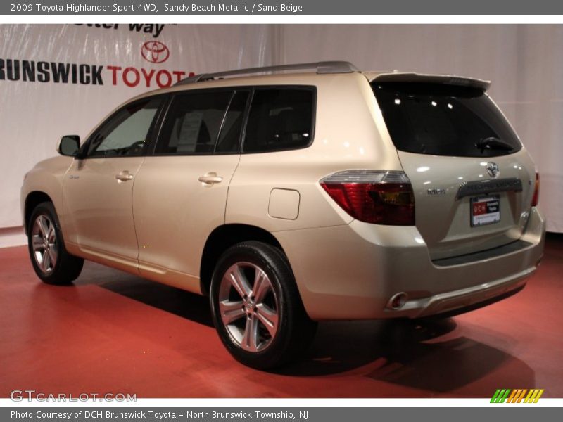 Sandy Beach Metallic / Sand Beige 2009 Toyota Highlander Sport 4WD