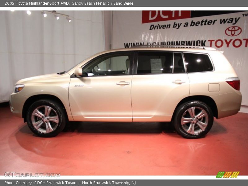 Sandy Beach Metallic / Sand Beige 2009 Toyota Highlander Sport 4WD