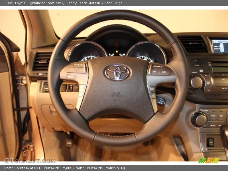 Sandy Beach Metallic / Sand Beige 2009 Toyota Highlander Sport 4WD