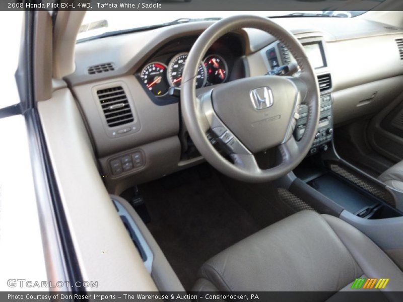Taffeta White / Saddle 2008 Honda Pilot EX-L 4WD