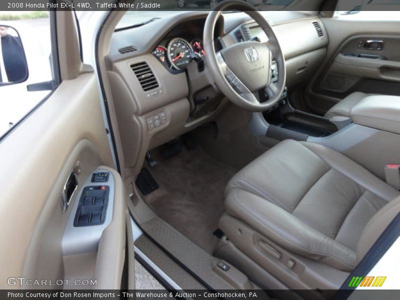 Taffeta White / Saddle 2008 Honda Pilot EX-L 4WD