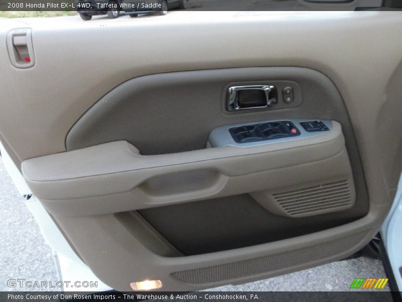 Taffeta White / Saddle 2008 Honda Pilot EX-L 4WD