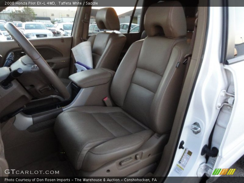 Taffeta White / Saddle 2008 Honda Pilot EX-L 4WD
