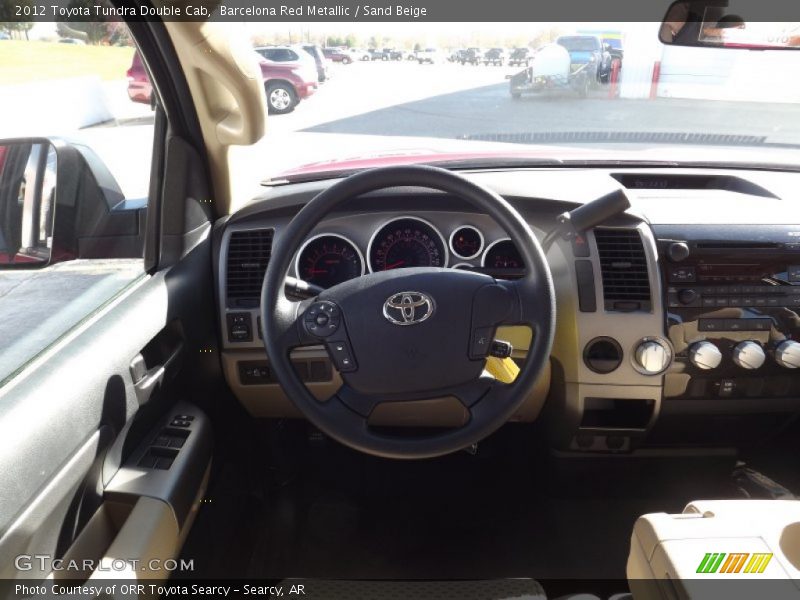 Barcelona Red Metallic / Sand Beige 2012 Toyota Tundra Double Cab