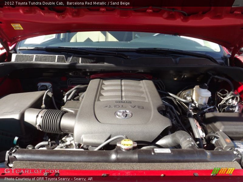 Barcelona Red Metallic / Sand Beige 2012 Toyota Tundra Double Cab