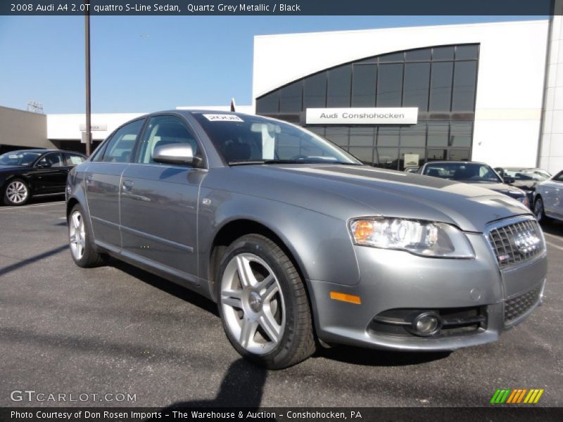 Quartz Grey Metallic / Black 2008 Audi A4 2.0T quattro S-Line Sedan