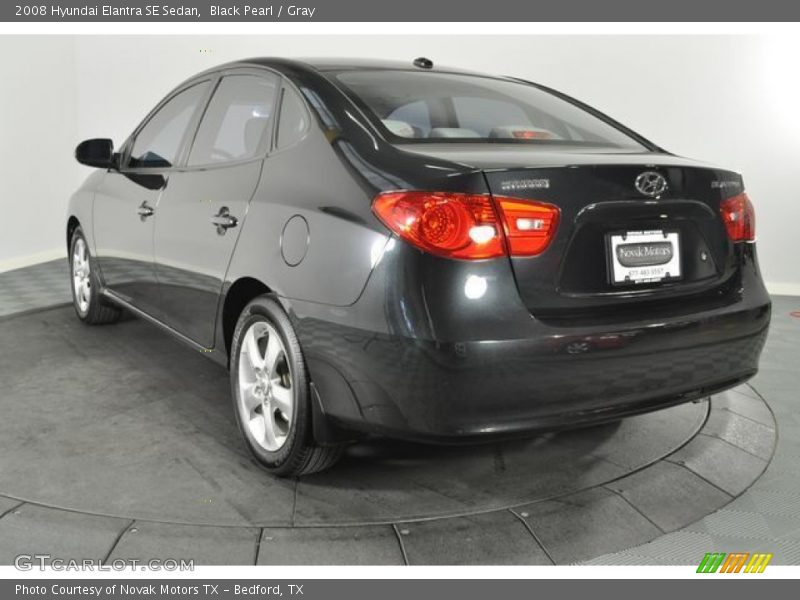 Black Pearl / Gray 2008 Hyundai Elantra SE Sedan