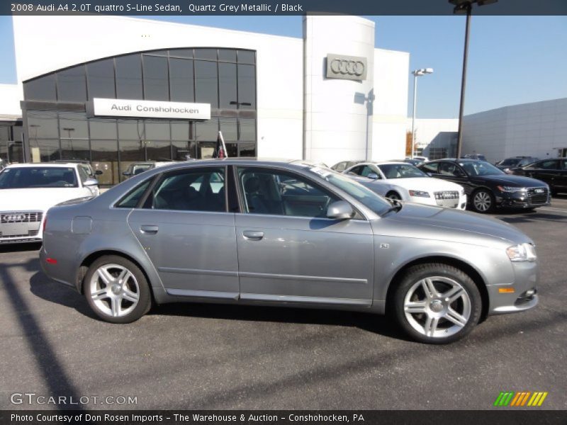 Quartz Grey Metallic / Black 2008 Audi A4 2.0T quattro S-Line Sedan