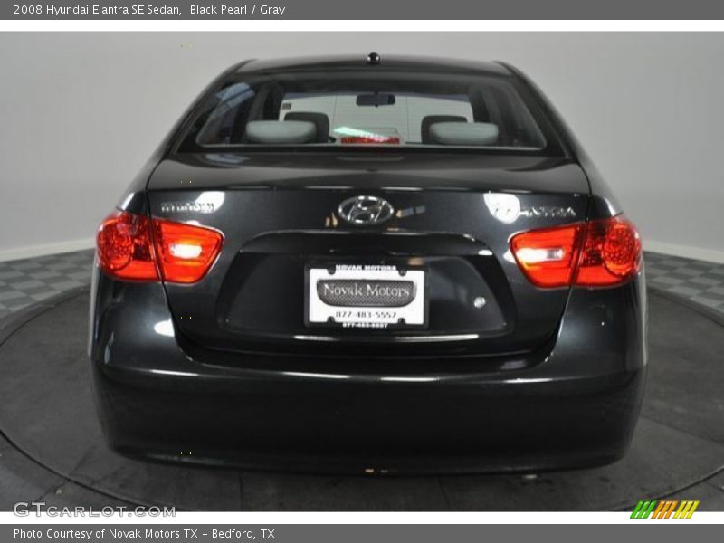 Black Pearl / Gray 2008 Hyundai Elantra SE Sedan