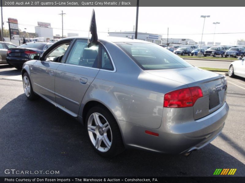 Quartz Grey Metallic / Black 2008 Audi A4 2.0T quattro S-Line Sedan