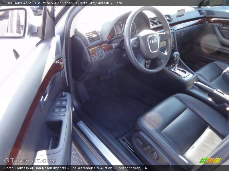 Quartz Grey Metallic / Black 2008 Audi A4 2.0T quattro S-Line Sedan