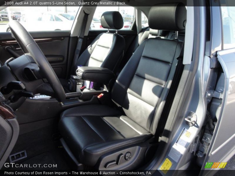 Quartz Grey Metallic / Black 2008 Audi A4 2.0T quattro S-Line Sedan
