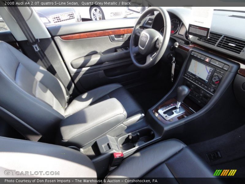 Quartz Grey Metallic / Black 2008 Audi A4 2.0T quattro S-Line Sedan