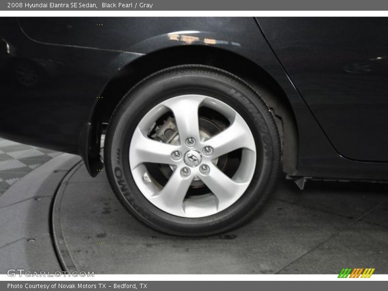 Black Pearl / Gray 2008 Hyundai Elantra SE Sedan