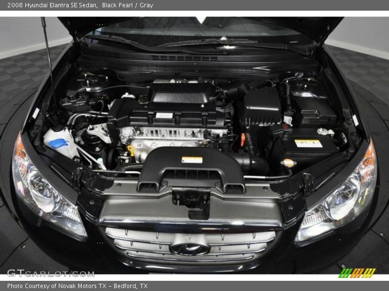 Black Pearl / Gray 2008 Hyundai Elantra SE Sedan