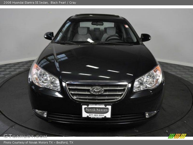 Black Pearl / Gray 2008 Hyundai Elantra SE Sedan