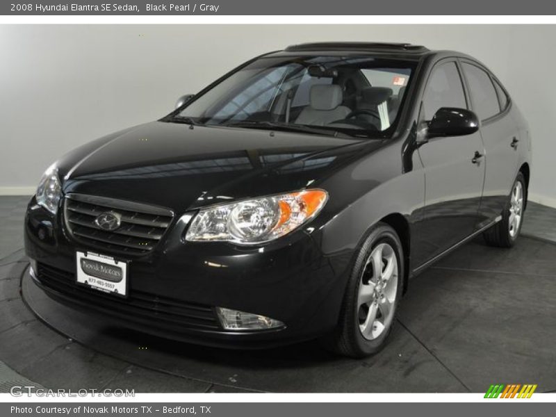 Black Pearl / Gray 2008 Hyundai Elantra SE Sedan