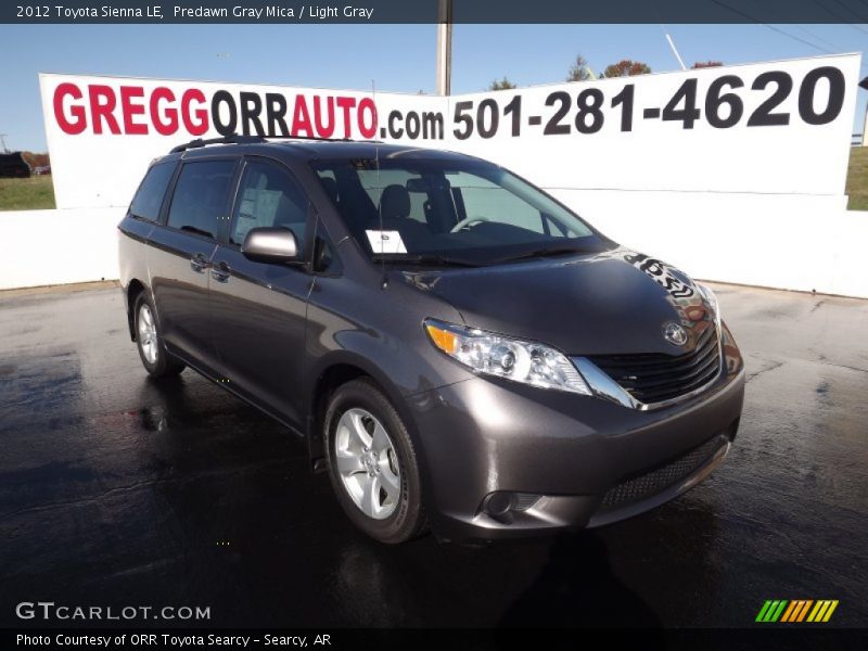 Predawn Gray Mica / Light Gray 2012 Toyota Sienna LE