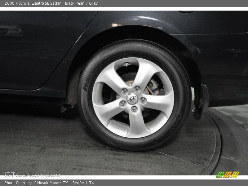 Black Pearl / Gray 2008 Hyundai Elantra SE Sedan